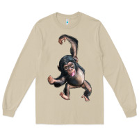 Mushroom baby chimpanzee Long Sleeve Tee - LillyAllenDesigns