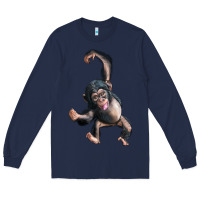Navy baby chimpanzee Long Sleeve Tee - LillyAllenDesigns