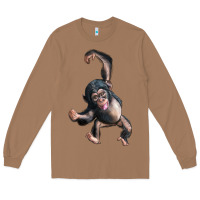 Toasted Coconut baby chimpanzee Long Sleeve Tee - LillyAllenDesigns