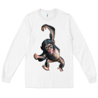 White baby chimpanzee Long Sleeve Tee - LillyAllenDesigns