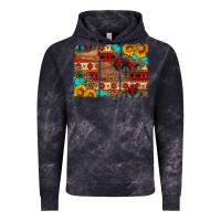 Cloud Black aztec and leopard background Vintage Hoodie - HRA Design Shop