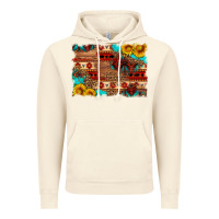 Vintage Artic aztec and leopard background Vintage Hoodie - HRA Design Shop