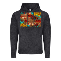 Vintage Black aztec and leopard background Vintage Hoodie - HRA Design Shop