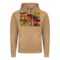 Vintage Camel aztec and leopard background Vintage Hoodie - HRA Design Shop