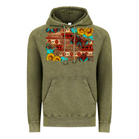Vintage Olive aztec and leopard background Vintage Hoodie - HRA Design Shop