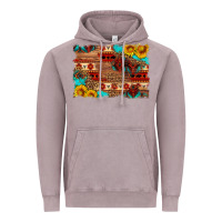 Vintage Zinc aztec and leopard background Vintage Hoodie - HRA Design Shop