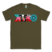 Army Green xoxo with cow Classic Tee - AdoDesignShop