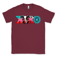 Burgundy xoxo with cow Classic Tee - AdoDesignShop