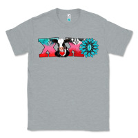 Heather Grey xoxo with cow Classic Tee - AdoDesignShop