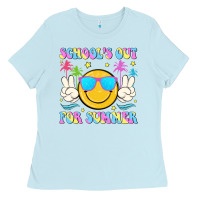 Baby Blue schools out for summer Ladies Tee - JahusDesignShop