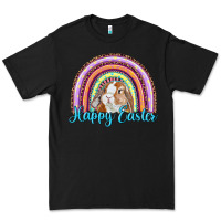 Black happy easter rainbow bunny Premium Tee - RanaPortraitStore