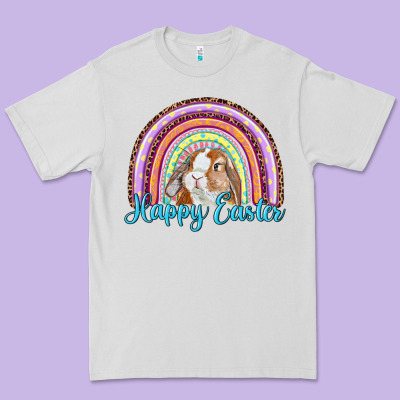 Premium Tee happy easter rainbow bunny