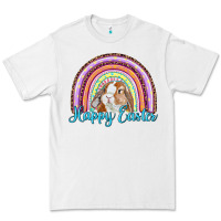 White happy easter rainbow bunny Premium Tee - RanaPortraitStore