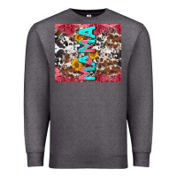 Charcoal Heather mama cowhide  sunflowers Premium Sweatshirt - LillyAllenDesigns