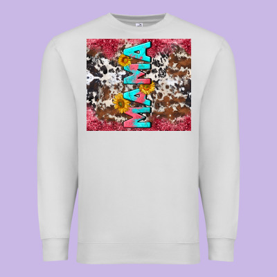 Mama Cowhide  Sunflowers Premium Sweatshirt Designed By Lillyallendesigns