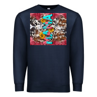 Navy mama cowhide  sunflowers Premium Sweatshirt - LillyAllenDesigns