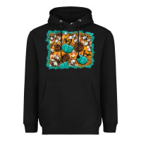Black fall pumpkin distressed background Heavyweight Hoodie - BundleAndBundleShop