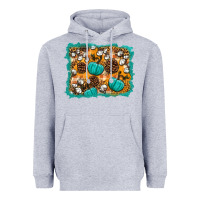 Heather Grey fall pumpkin distressed background Heavyweight Hoodie - BundleAndBundleShop