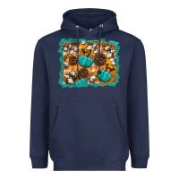 Navy fall pumpkin distressed background Heavyweight Hoodie - BundleAndBundleShop