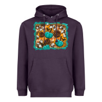 Fall Pumpkin Distressed Background Heavyweight Hoodie | Teevron