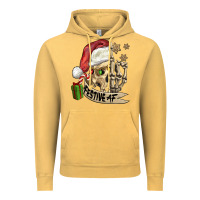 Vintage Mustard festive af christmas skull Vintage Hoodie - FaDigitalArtStudio