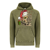Vintage Olive festive af christmas skull Vintage Hoodie - FaDigitalArtStudio