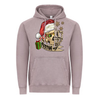 Vintage Zinc festive af christmas skull Vintage Hoodie - FaDigitalArtStudio