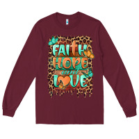 Burgundy faith hope and love Long Sleeve Tee - BarkalooDesign