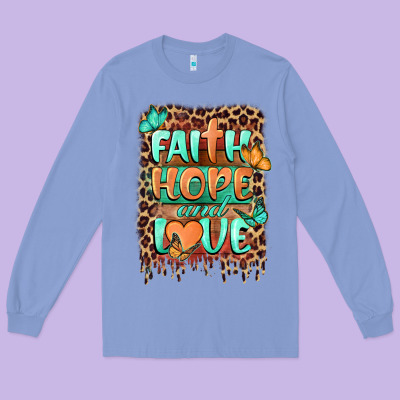 Faith Hope And Love Long Sleeve Tee Designed By Barkaloodesign