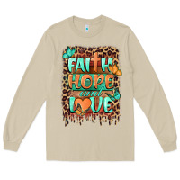 Mushroom faith hope and love Long Sleeve Tee - BarkalooDesign