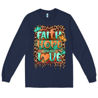 Navy faith hope and love Long Sleeve Tee - BarkalooDesign