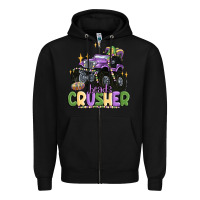 Black beads crusher Zipper Hoodie - MaliasSmallBusiness