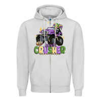 Dove Grey beads crusher Zipper Hoodie - MaliasSmallBusiness