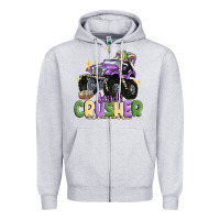 Heather Grey beads crusher Zipper Hoodie - MaliasSmallBusiness