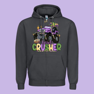 Beads Crusher Zipper Hoodie Designed By Maliassmallbusiness