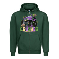 Sports Green beads crusher Zipper Hoodie - MaliasSmallBusiness