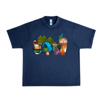 Navy camp coffee cups ado Urban Heavy Tee - AdoDesignShop