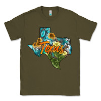 Army Green western texas map Classic Tee - AdoDesignShop
