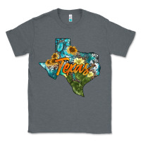 Charcoal Heather western texas map Classic Tee - AdoDesignShop