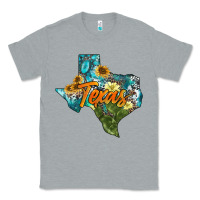 Heather Grey western texas map Classic Tee - AdoDesignShop
