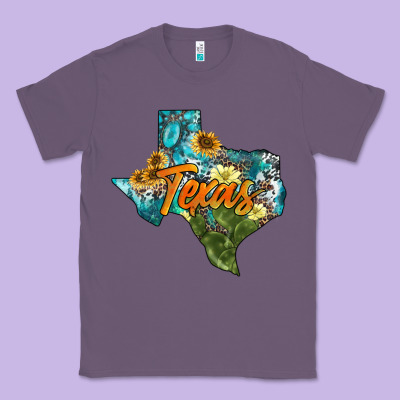 Western Texas Map Classic Tee Designed By Adodesignshop