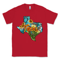 Red western texas map Classic Tee - AdoDesignShop