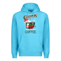 Ocean Blue All I Want For Christmas Is You Just Kidding I Want Coffee Premium Hoodie - Bettercallsaul