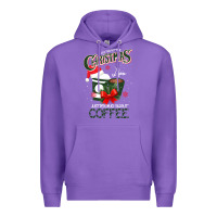 Purple All I Want For Christmas Is You Just Kidding I Want Coffee Premium Hoodie - Bettercallsaul