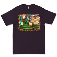 Plum Happy easter rooster chicken and chick Premium Tee - RanaPortraitStore