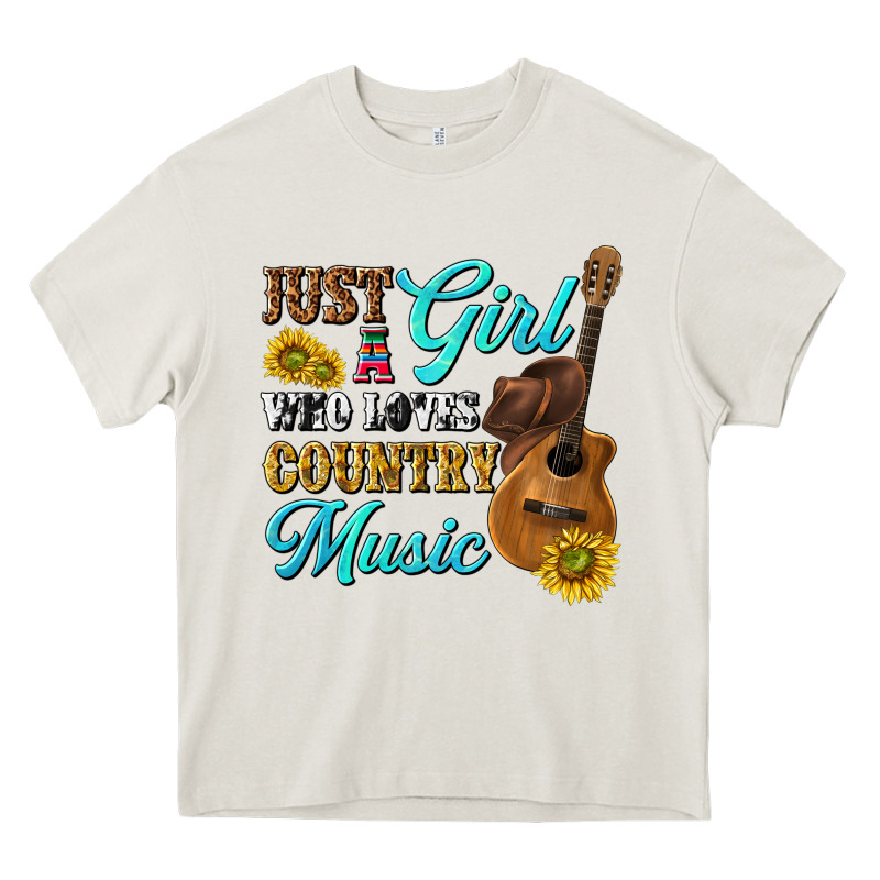 Just A Girl Who Loves Country Music Heavy Core Tee by texasbilliewilder | Teevron