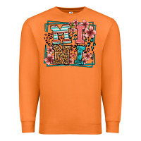Carrot floral leopard frame mini Premium Sweatshirt - LillyAllenDesigns