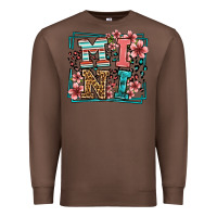 Chestnut floral leopard frame mini Premium Sweatshirt - LillyAllenDesigns