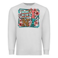 Dove Grey floral leopard frame mini Premium Sweatshirt - LillyAllenDesigns