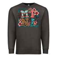 Smoke floral leopard frame mini Premium Sweatshirt - LillyAllenDesigns
